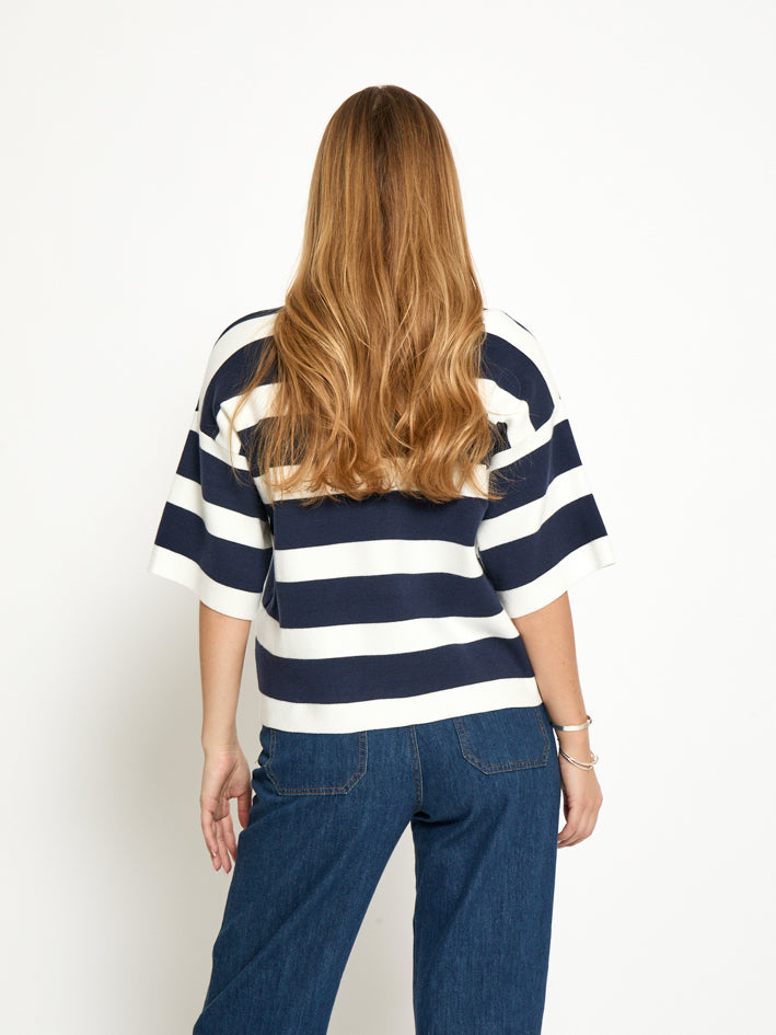 Minus MSLupi Knit T-Shirt T-Shirt 2994S SKY CAPTAIN STRIPE