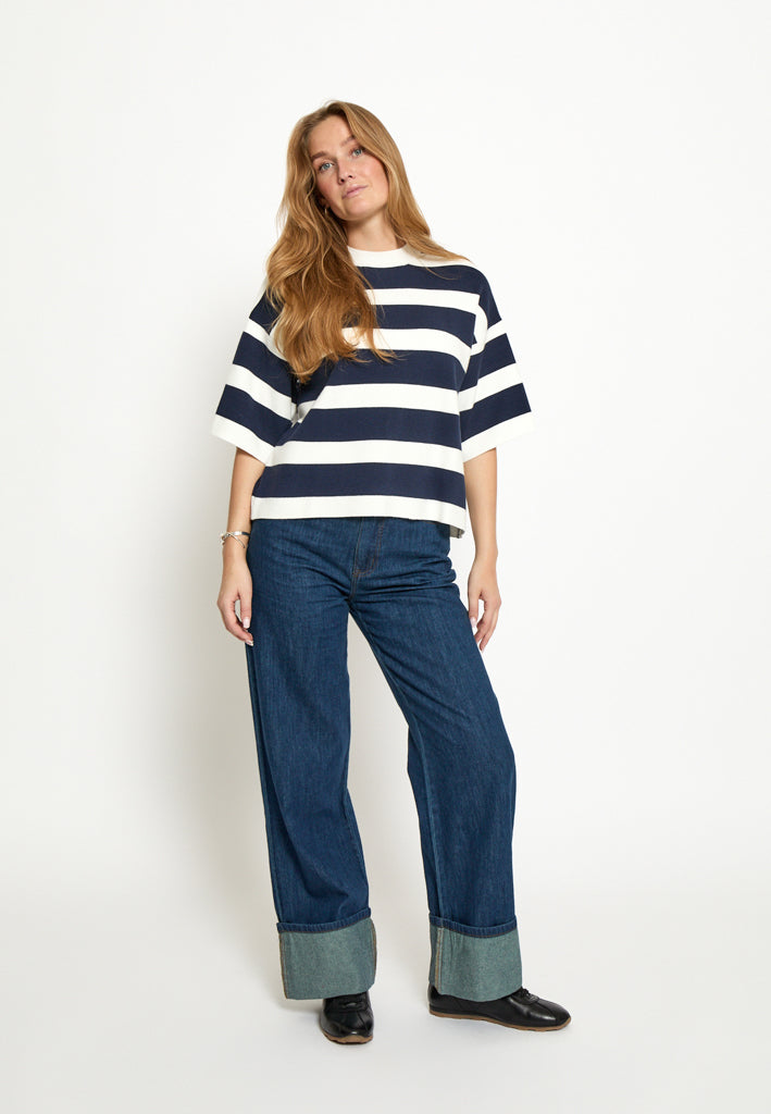 Minus MSLupi Knit T-Shirt T-Shirt 2994S SKY CAPTAIN STRIPE