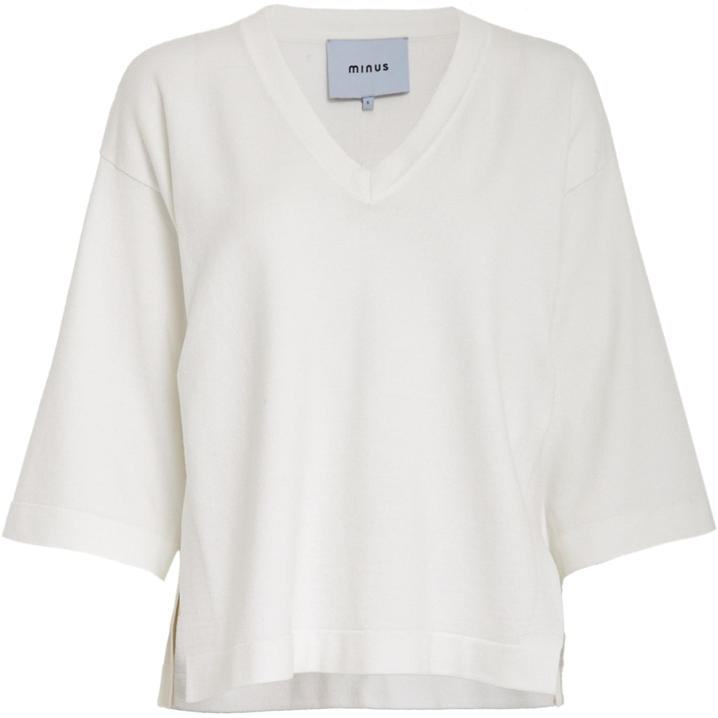 Minus MSLupi V-Neck Knit T-Shirt T-Shirt 235 Cloud Dancer