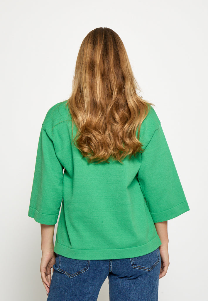 Minus MSLupi V-Neck Knit T-Shirt T-Shirt 3032 Greenbriar