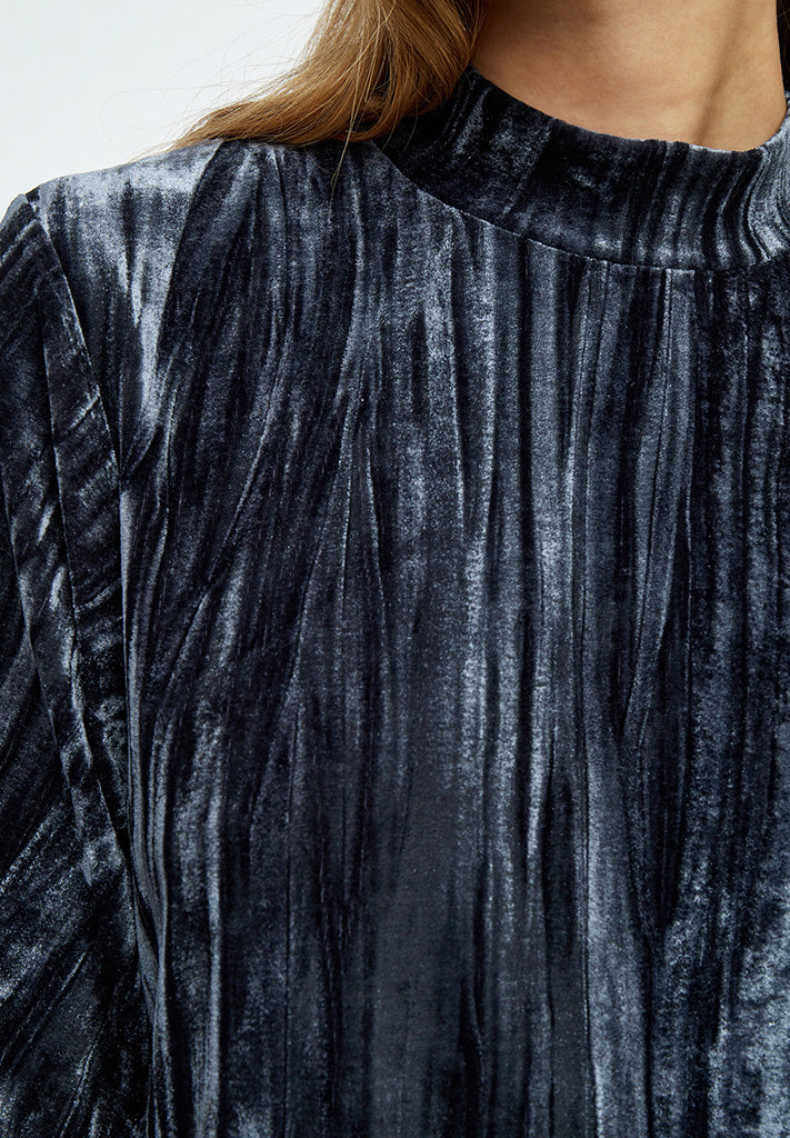 Minus MSMadelyn Velvet Blouse Blouse 2995 Nine Iron Gray