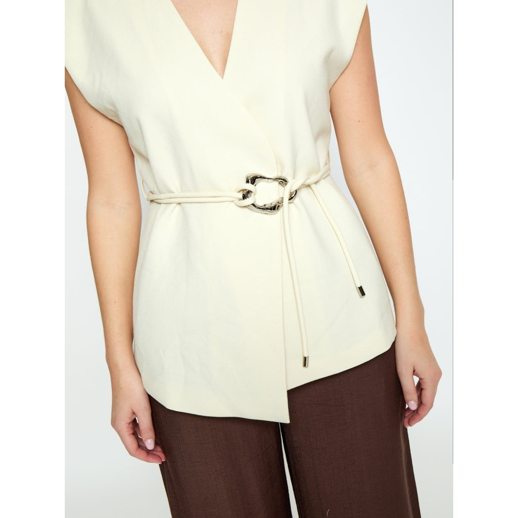 Minus MSMaja Vest Vest 235 Cloud Dancer