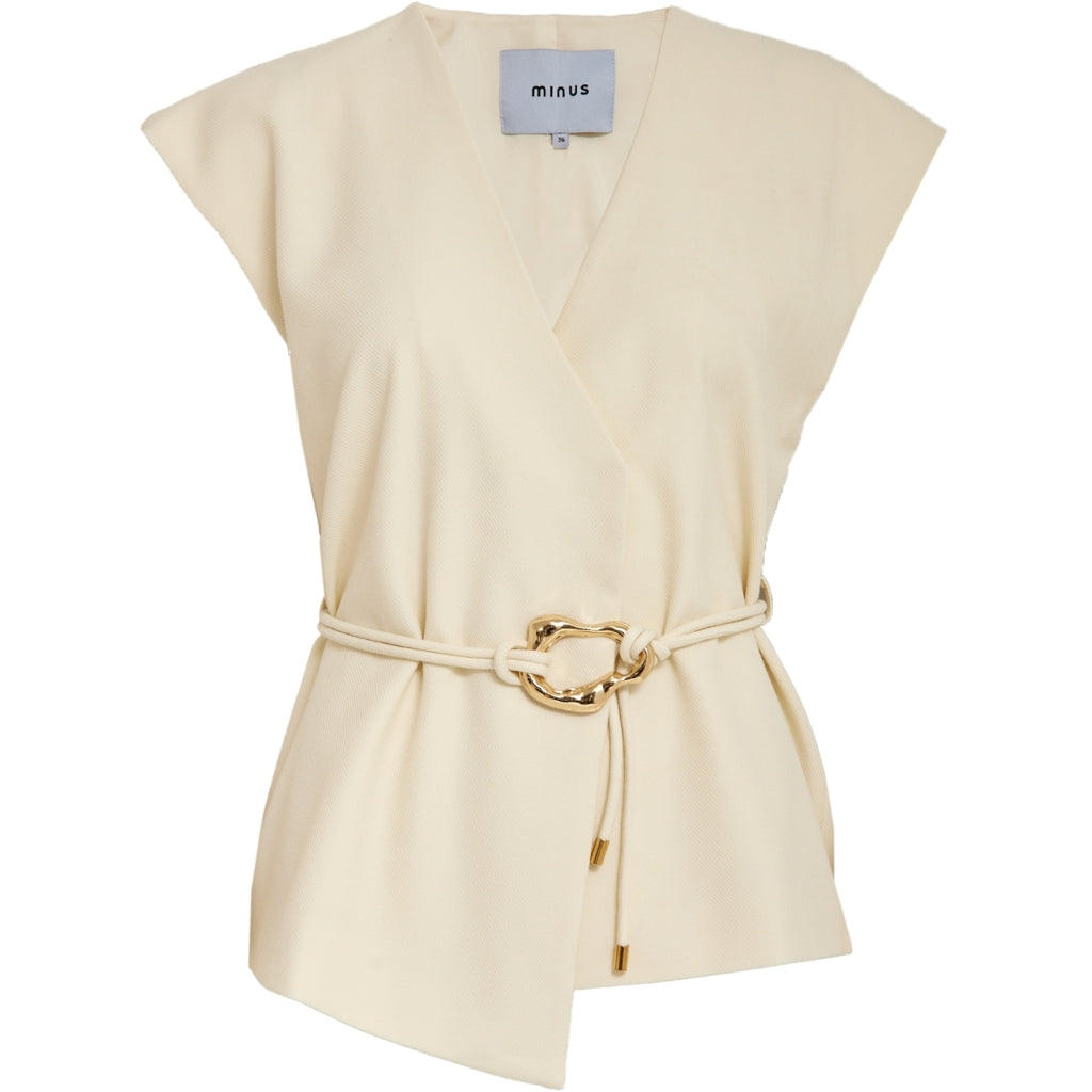 Minus MSMaja Vest Vest 235 Cloud Dancer