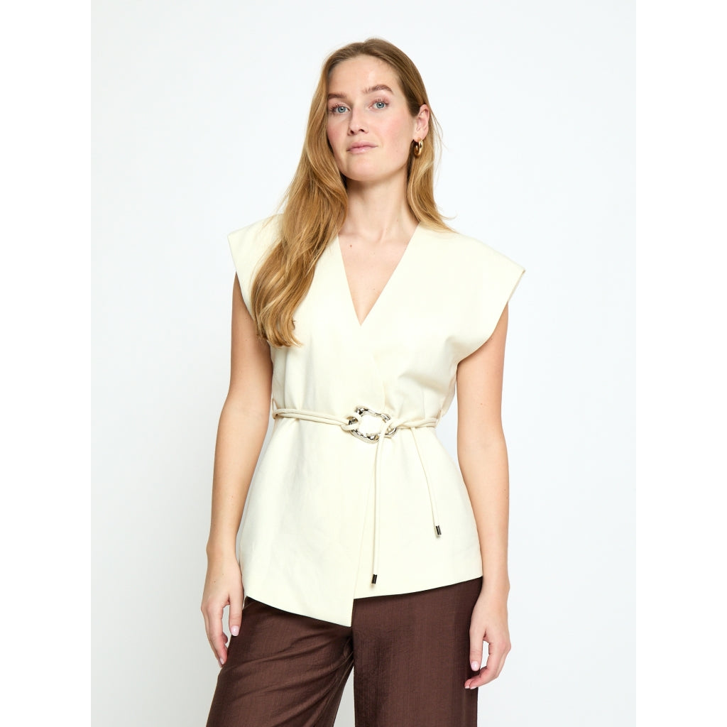 Minus MSMaja Vest Vest 235 Cloud Dancer