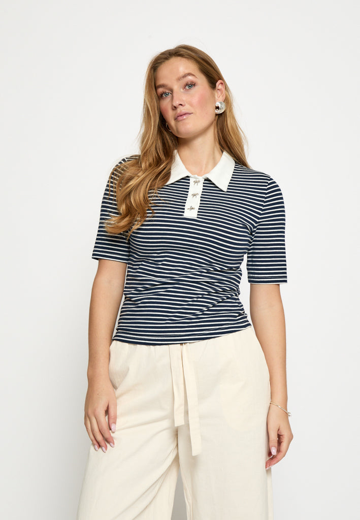 Minus MSMalle Polo T-Shirt T-Shirt 2994S SKY CAPTAIN STRIPE