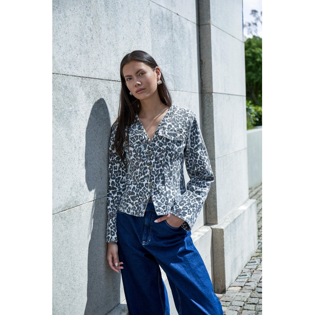 Minus MSMalli Jacket Jacket 2284P Skyway Blue Leo Print