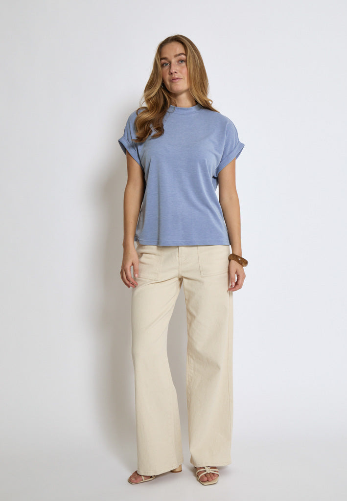 Minus MSMavelyn Blouse T-Shirt 1048 Ice Blue
