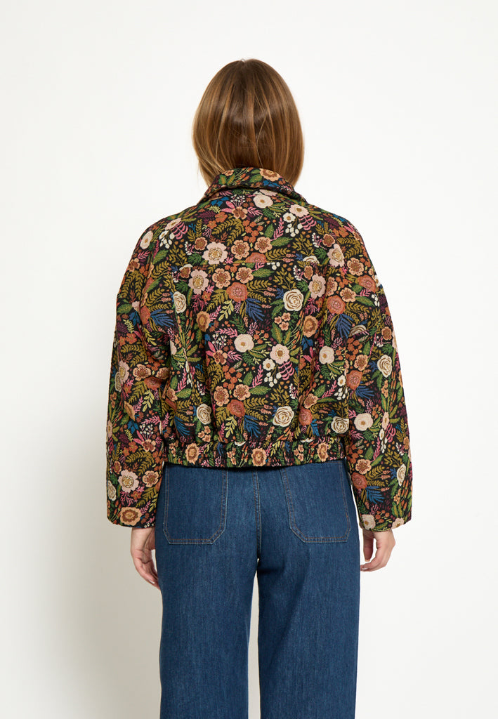 Minus MSMeg Jacket Jacket 9041P Black Flower Print