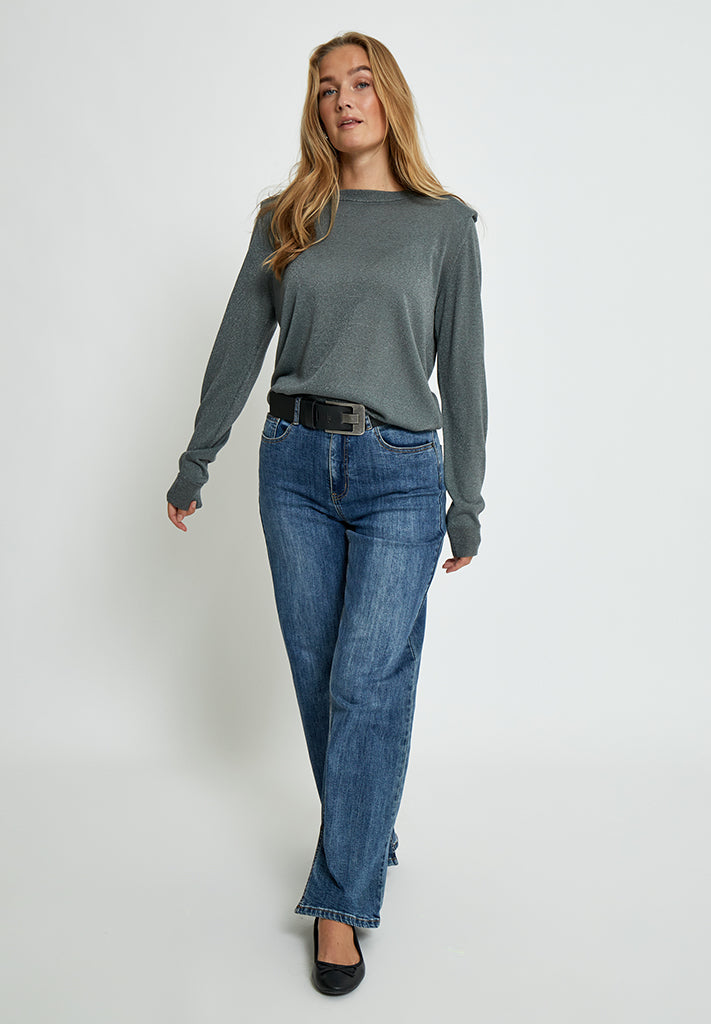 Minus MSMekira Knit Pullover Pullover 148MET Gunmetal Metallic