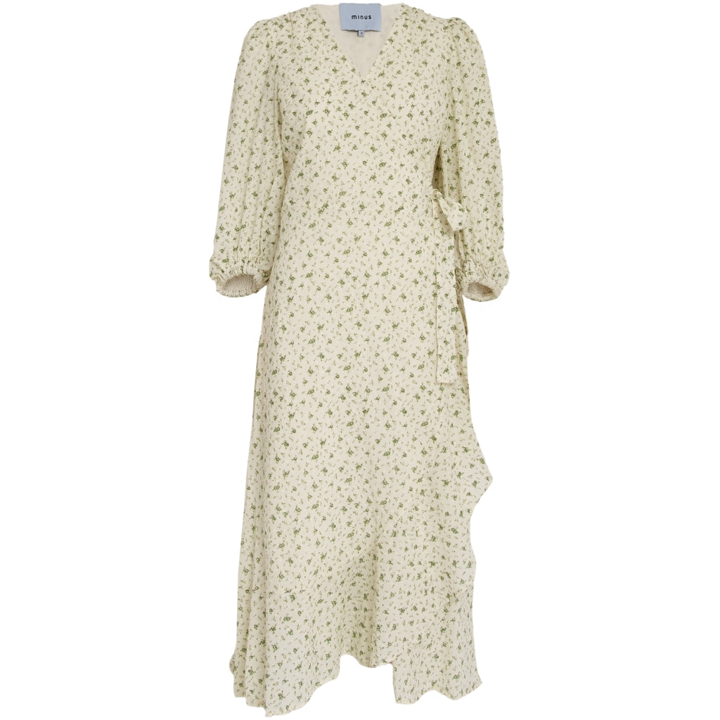 Minus MSMercine Wrap Dress Dress 3032P Green Briar Flower Print