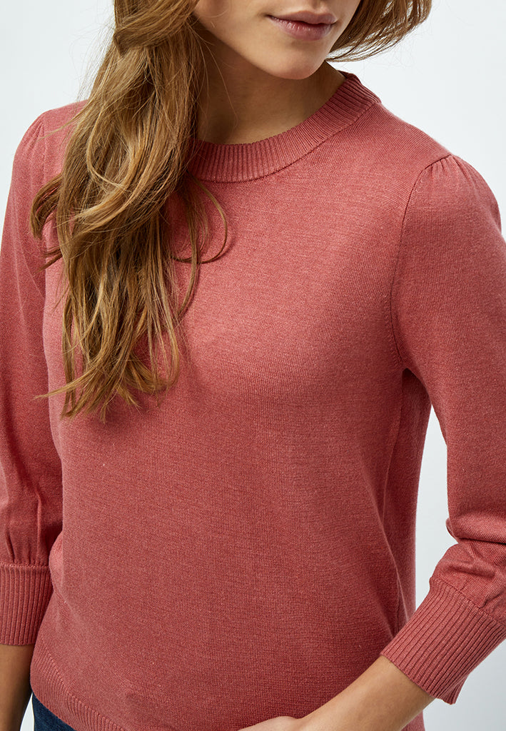 Minus MSMersin Knit Pullover Pullover 4201M Dusty Cedar Red Melange