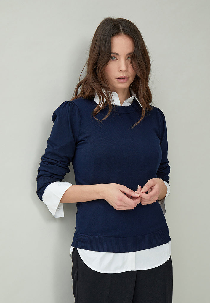 Minus MSMersin Knit Pullover Pullover 542 Black Iris Solid