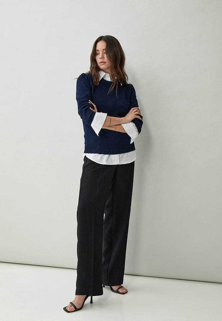 Minus MSMersin Knit Pullover Pullover 542 Black Iris Solid