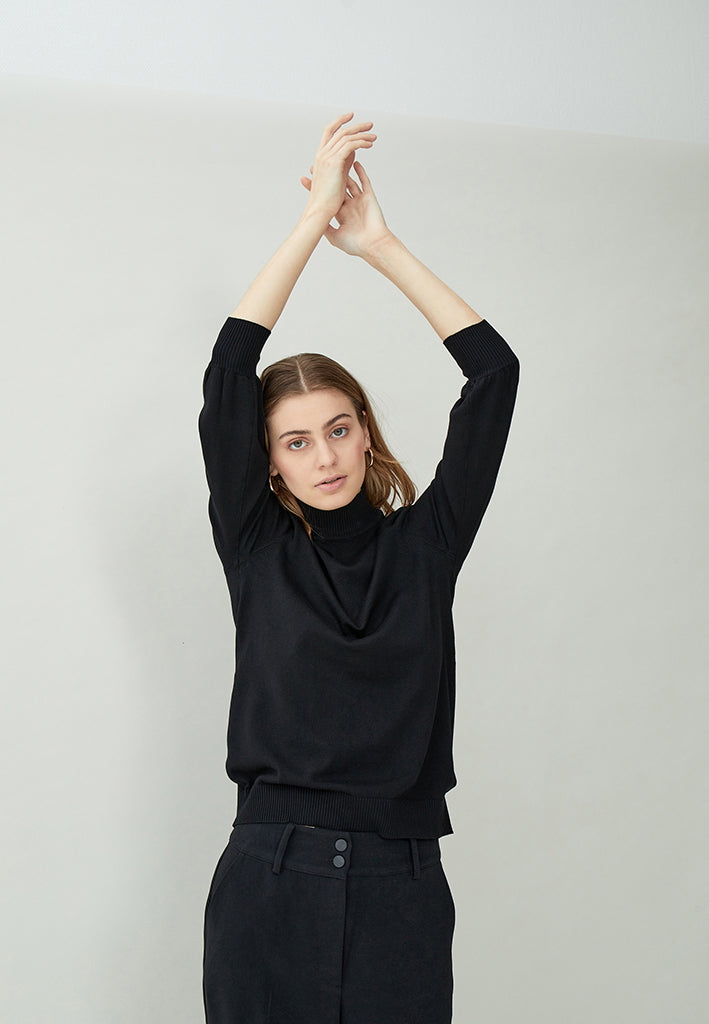 Minus MSMersin Roll Neck Knit Pullover 100 Black