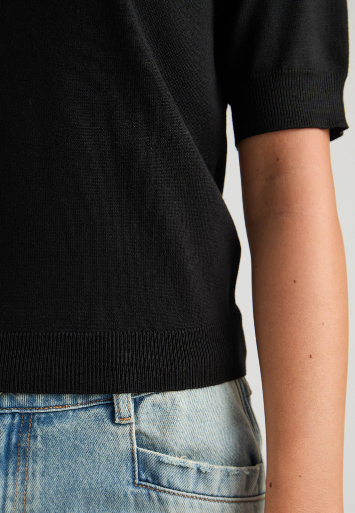 Minus MSMilla Knit T-Shirt T-Shirt 100 Black