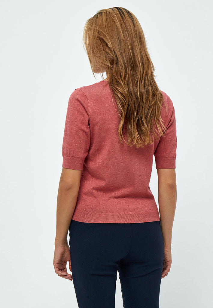 Minus MSMilla Knit T-Shirt T-Shirt 4201M Dusty Cedar Red Melange