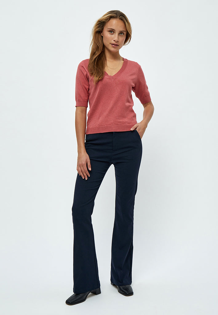 Minus MSMilla Knit T-Shirt T-Shirt 4201M Dusty Cedar Red Melange