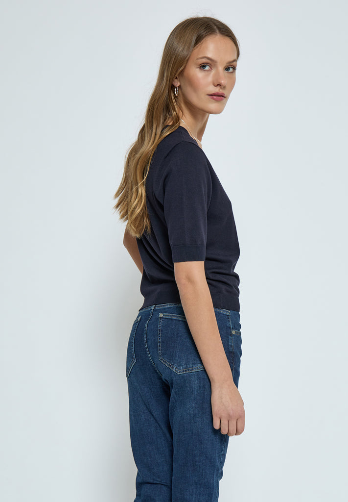 Minus MSMilla Knit T-Shirt T-Shirt 542 Black Iris Solid