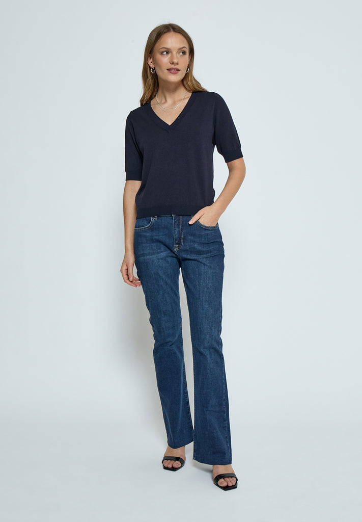 Minus MSMilla Knit T-Shirt T-Shirt 542 Black Iris Solid