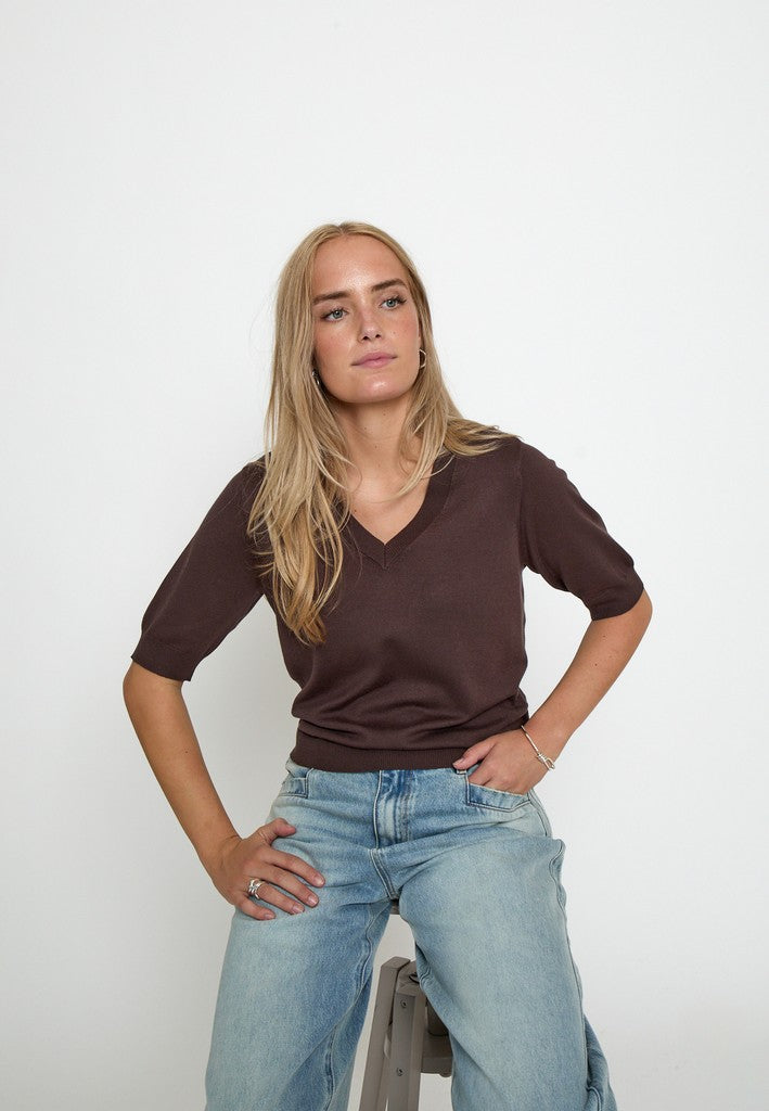 Minus MSMilla Knit T-Shirt T-Shirt 5618 Bracken Brown
