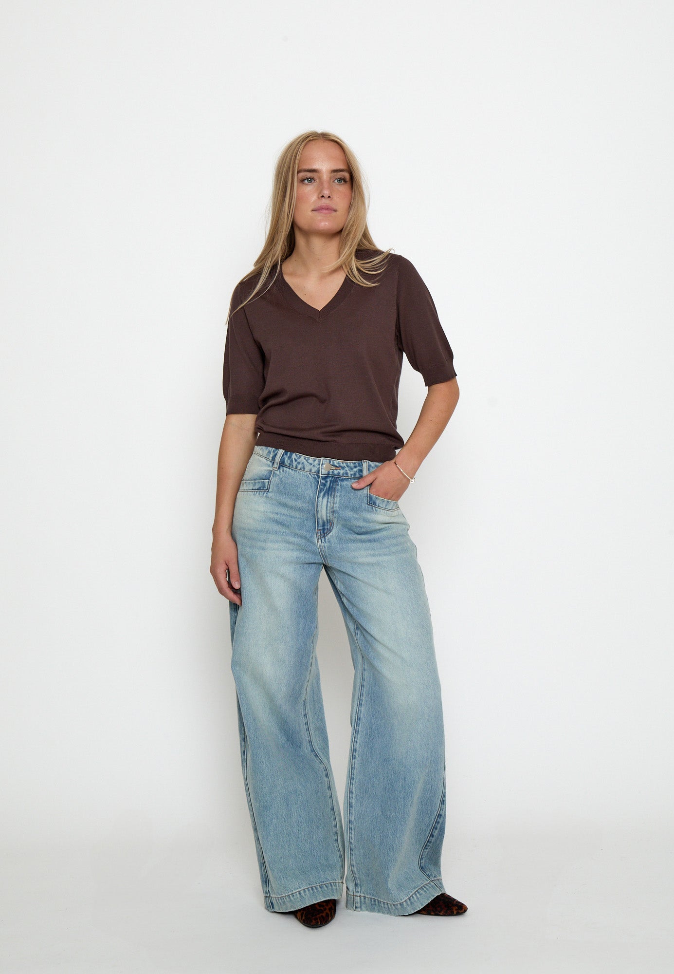 Minus MSMilla Knit T-Shirt T-Shirt 5618 Bracken Brown