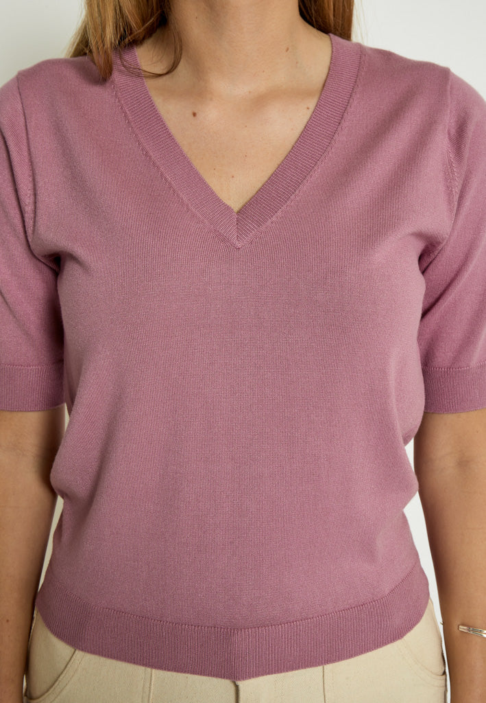 Minus MSMilla Knit T-Shirt T-Shirt 7032 Mauve Orchid