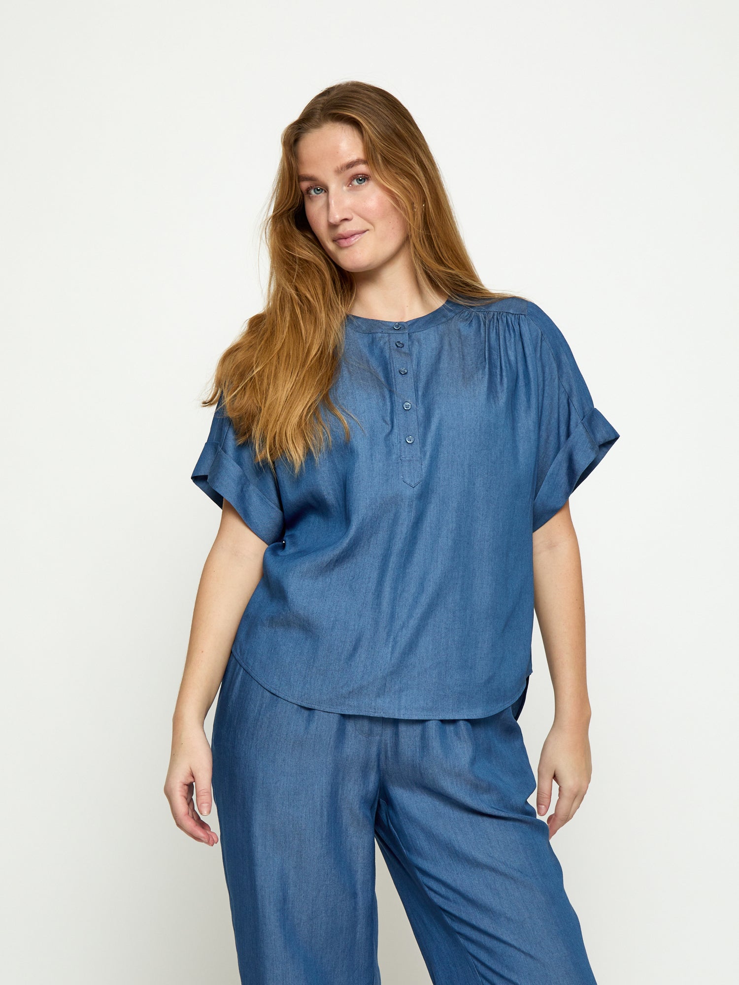 Minus MSMirja Blouse Blouse 9610P MID BLUE