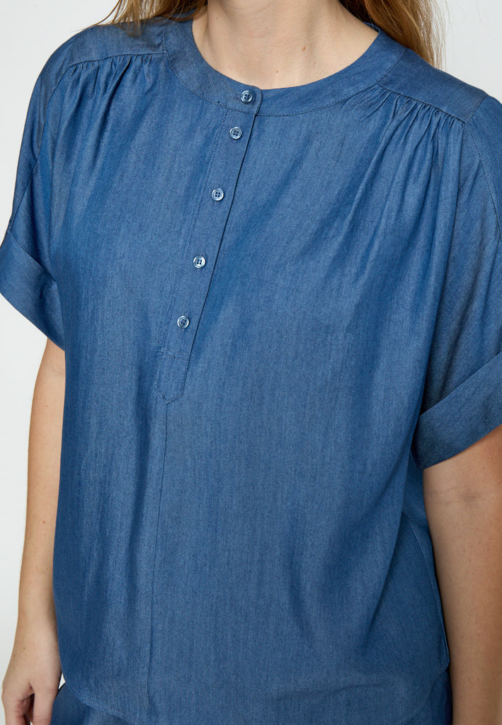 Minus MSMirja Blouse Blouse 9610P MID BLUE