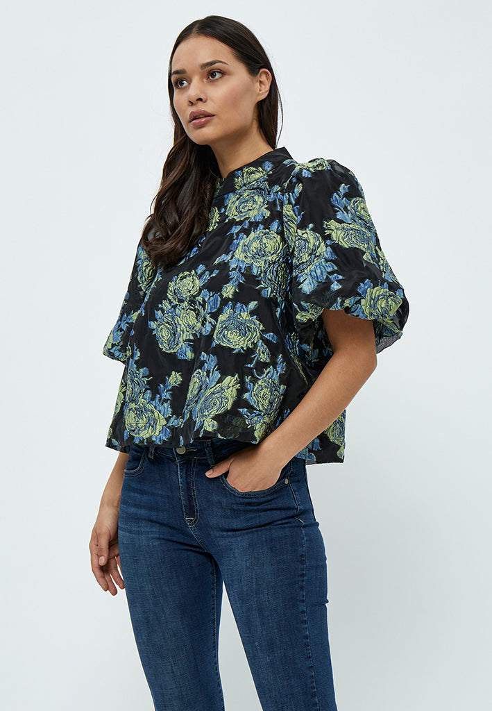 Minus MSMistia Blouse Blouse 1202P Ocean Blue Print
