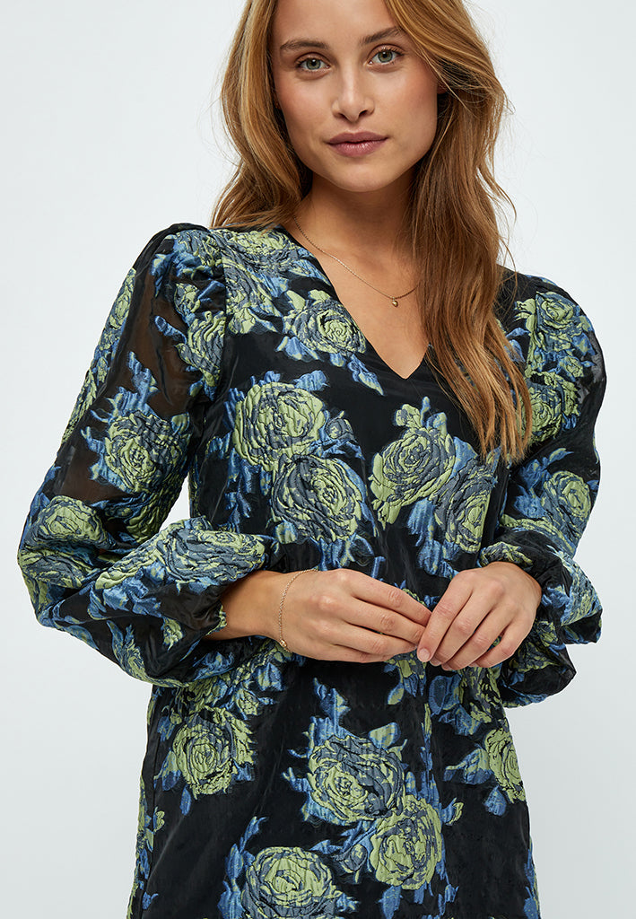 Minus MSMistia Dress Dress 1202P Ocean Blue Print
