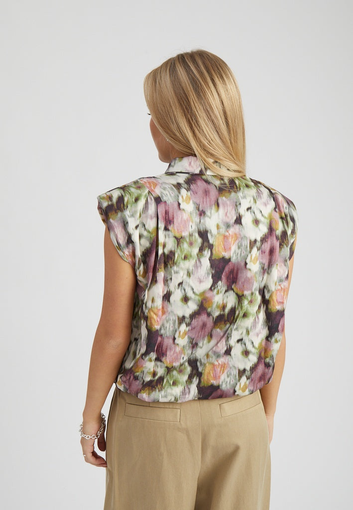 Minus MSNadia Shirt Top 4009P Andorra Red Print