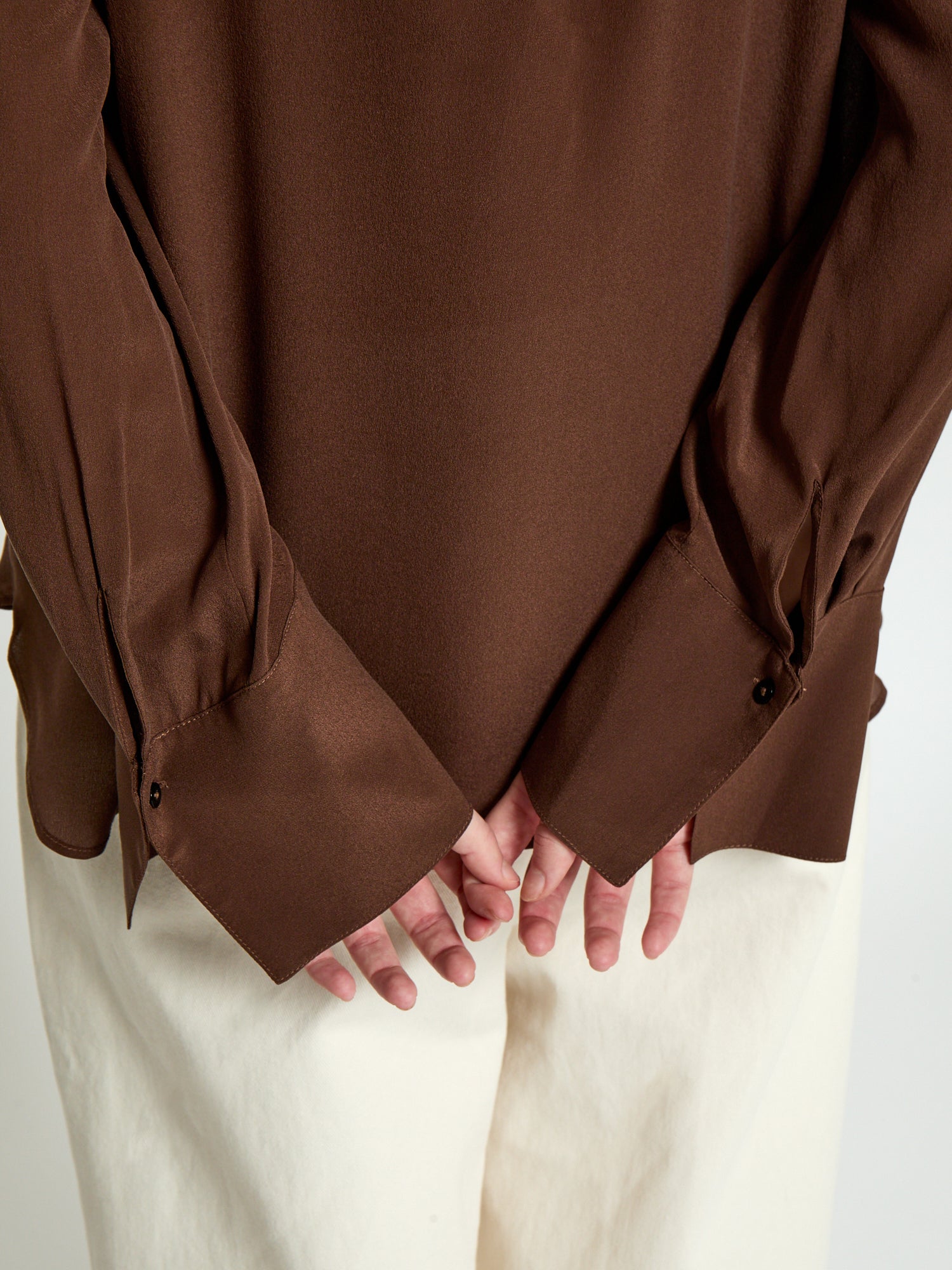 Minus MSNew Caty Silk Shirt Shirt 5065 Chestnut
