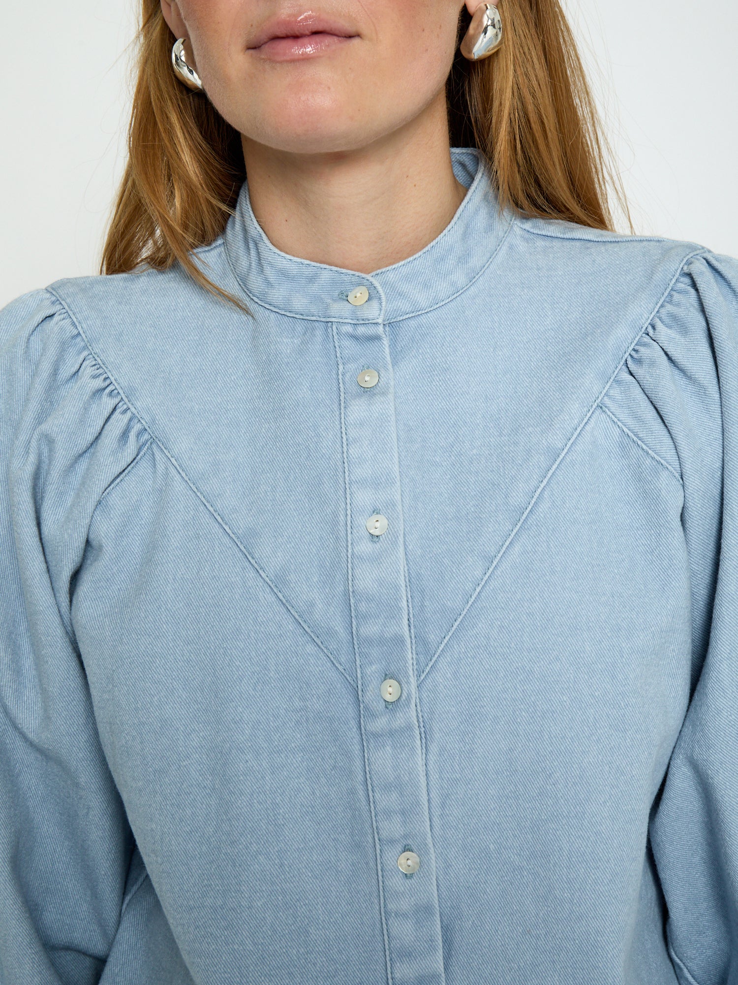 Minus MSNew Solene Denim Shirt Shirt 2284 Skyway Blue