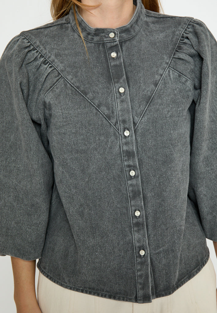Minus MSNew Solene Denim Shirt Shirt 2325 LIGHT GREY
