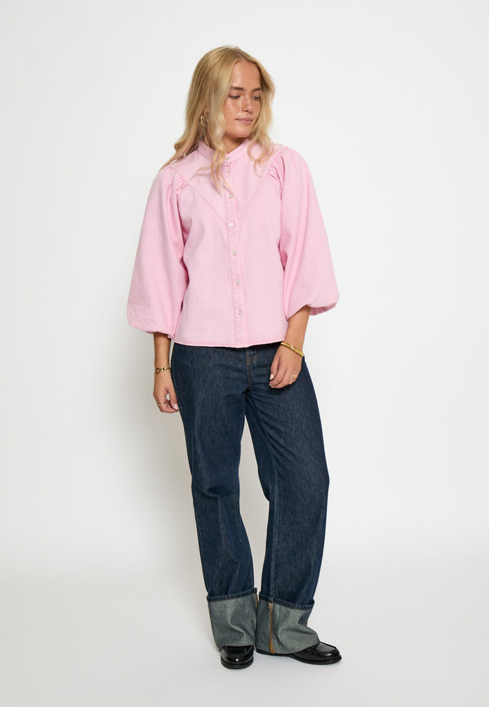 Minus MSNew Solene Denim Shirt Shirt 4019 Prism Pink