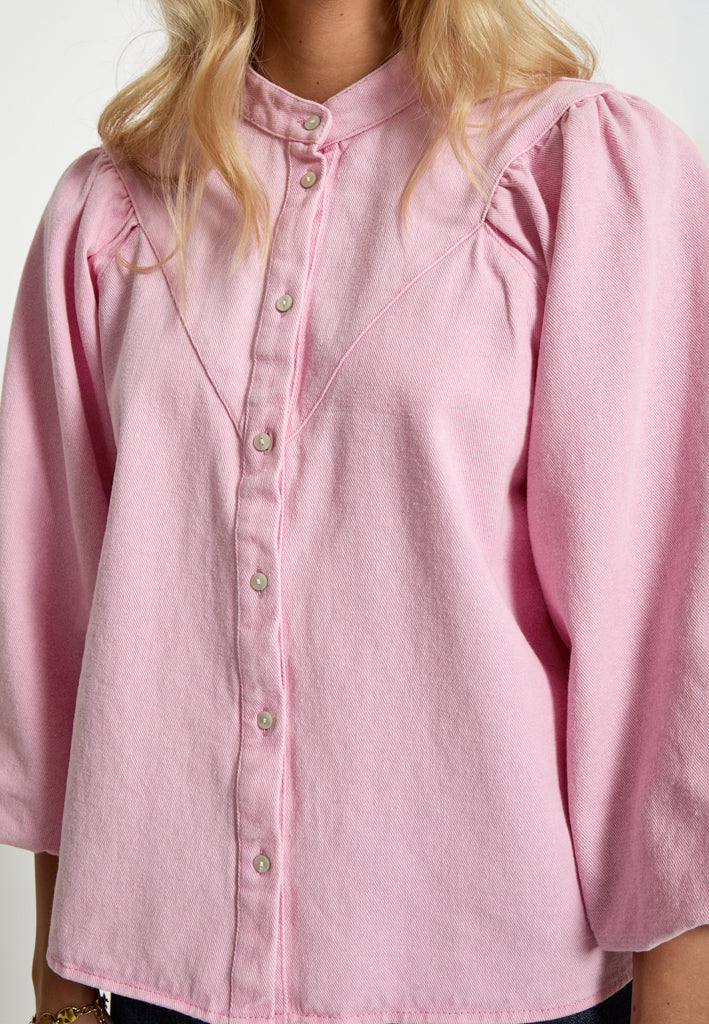 Minus MSNew Solene Denim Shirt Shirt 4019 Prism Pink