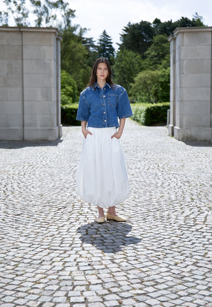 Minus MSOline Midi Skirt Skirt 235 Cloud Dancer