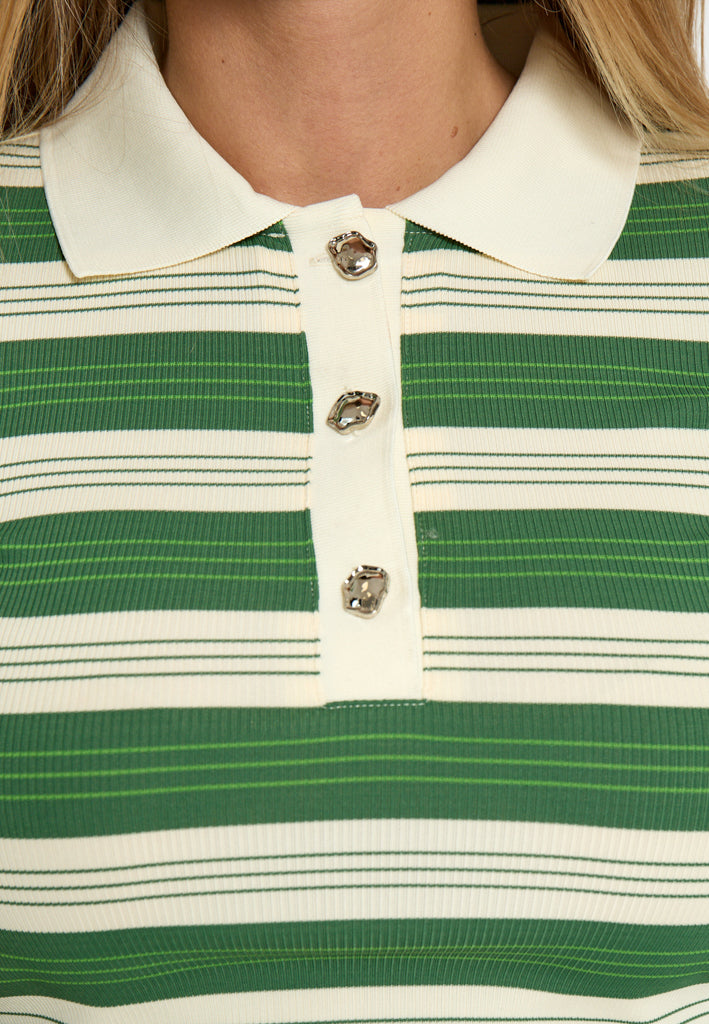 Minus MSPammie Long Sleeve T-Shirt T-Shirt 3835S Rifle Green Striped