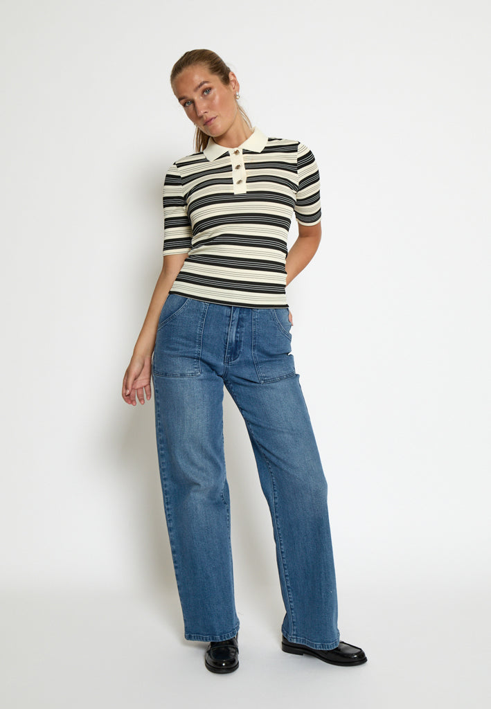 Minus MSPammie T-Shirt T-Shirt 100S Black Striped