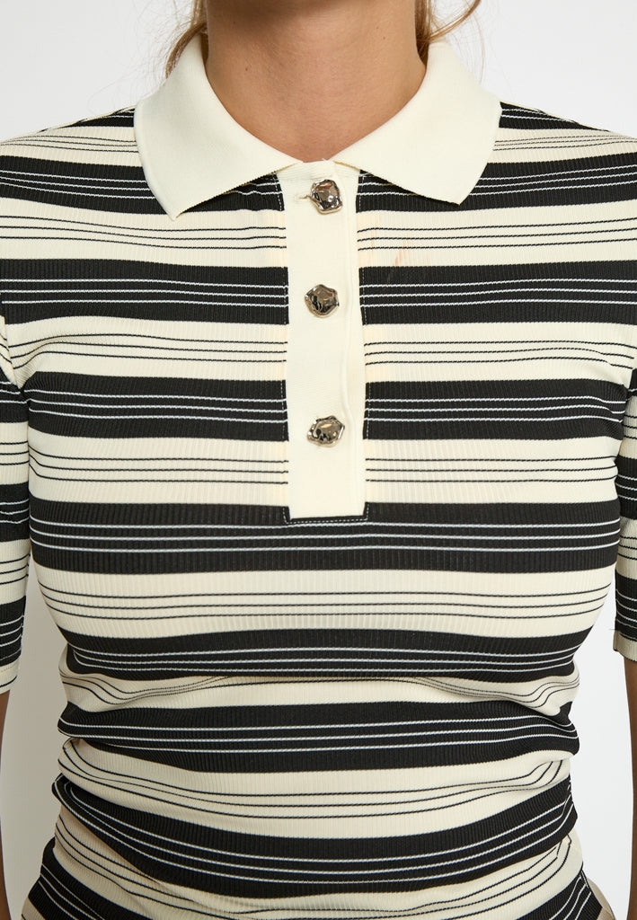 Minus MSPammie T-Shirt T-Shirt 100S Black Striped