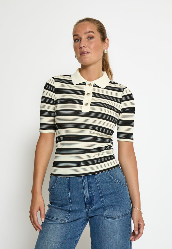 Minus MSPammie T-Shirt T-Shirt 100S Black Striped