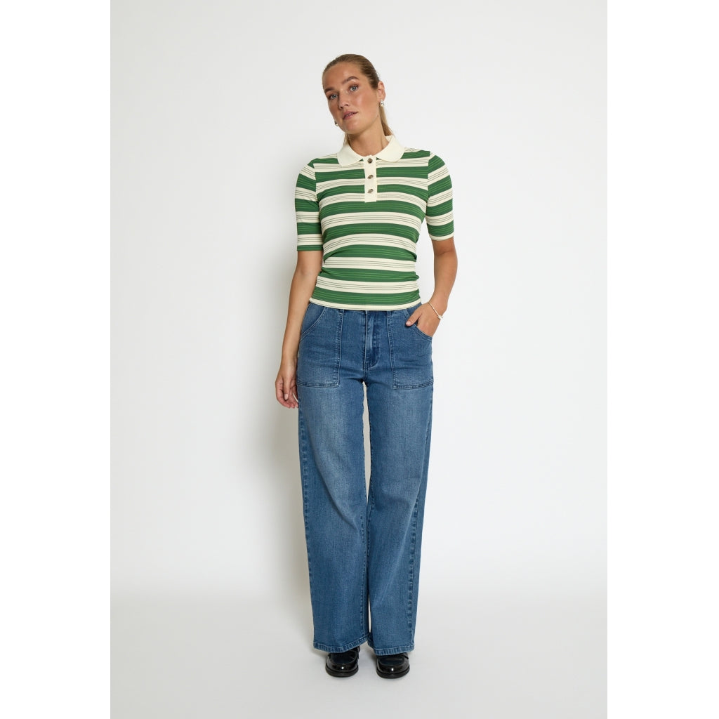 Minus MSPammie T-Shirt T-Shirt 3835S Rifle Green Striped
