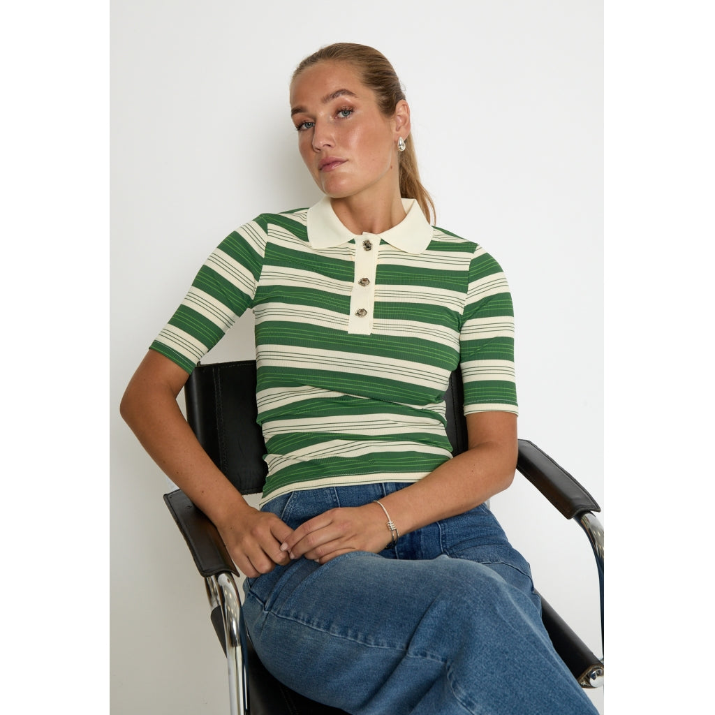 Minus MSPammie T-Shirt T-Shirt 3835S Rifle Green Striped