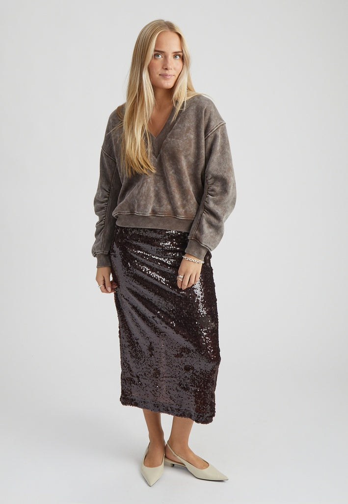 Minus MSPetra Midi Skirt Skirt 5618 Bracken Brown