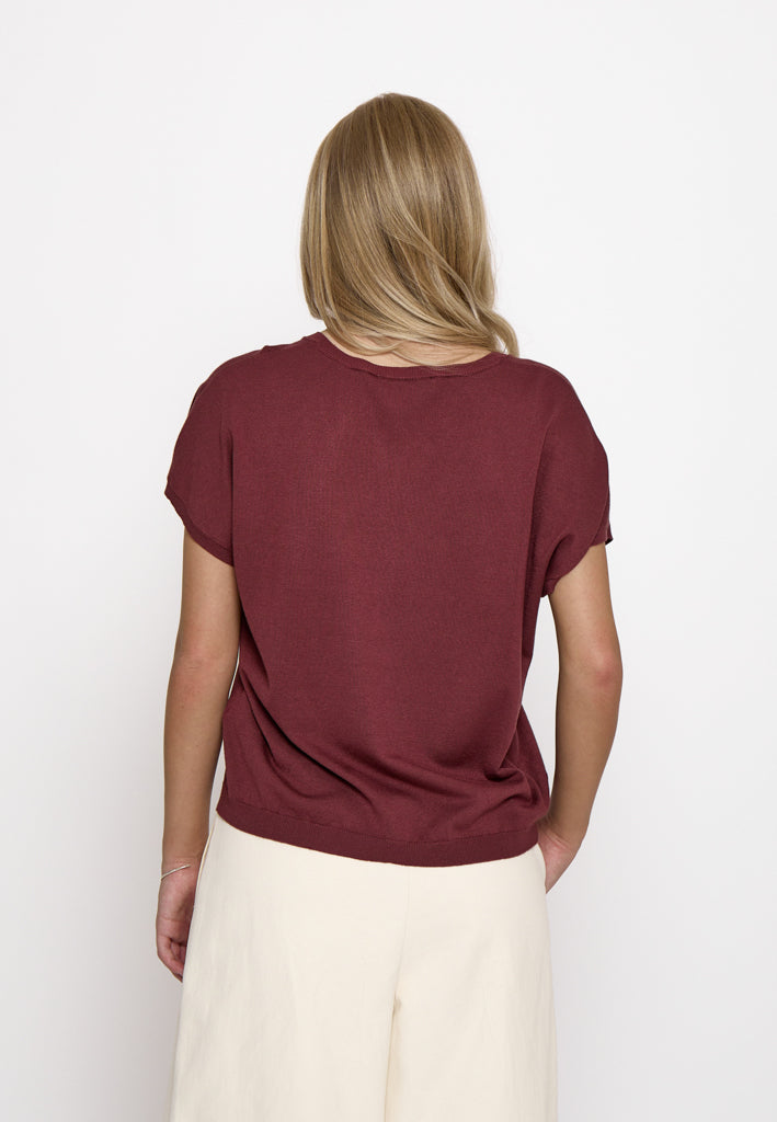 Minus MSPeyton Batsleeve Knit T-Shirt Pullover 4009 Andorra Red
