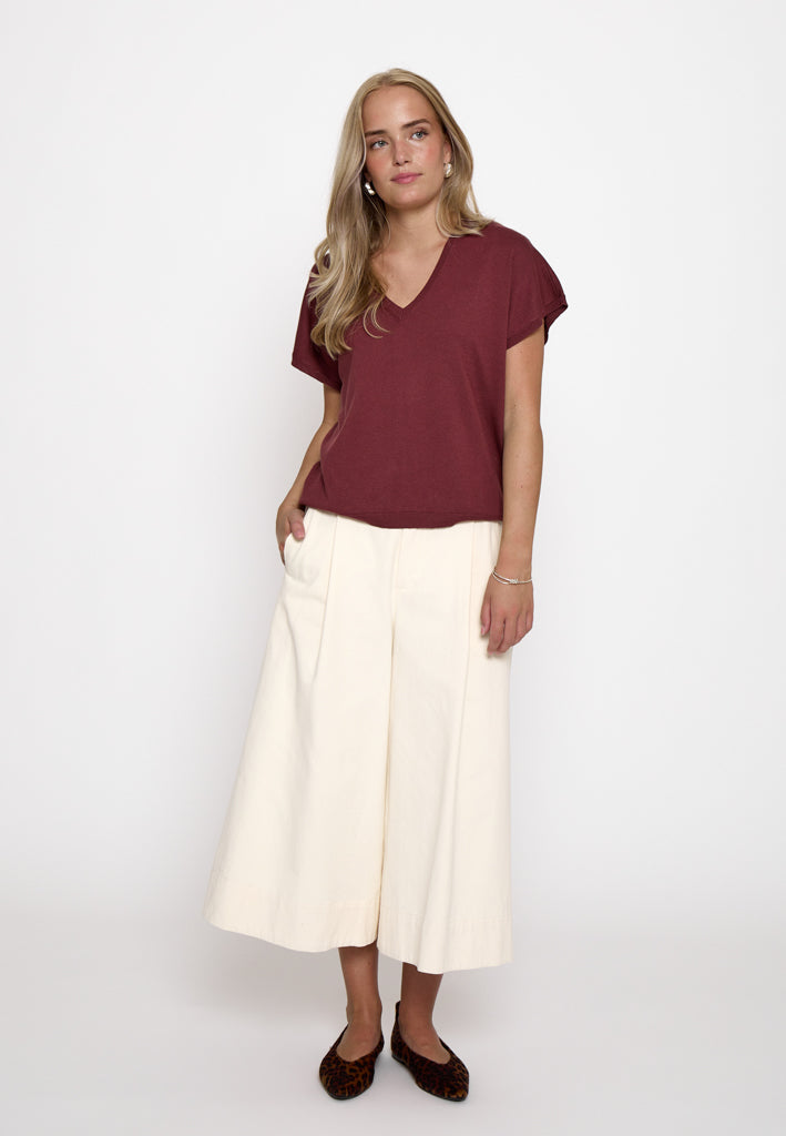 Minus MSPeyton Batsleeve Knit T-Shirt Pullover 4009 Andorra Red