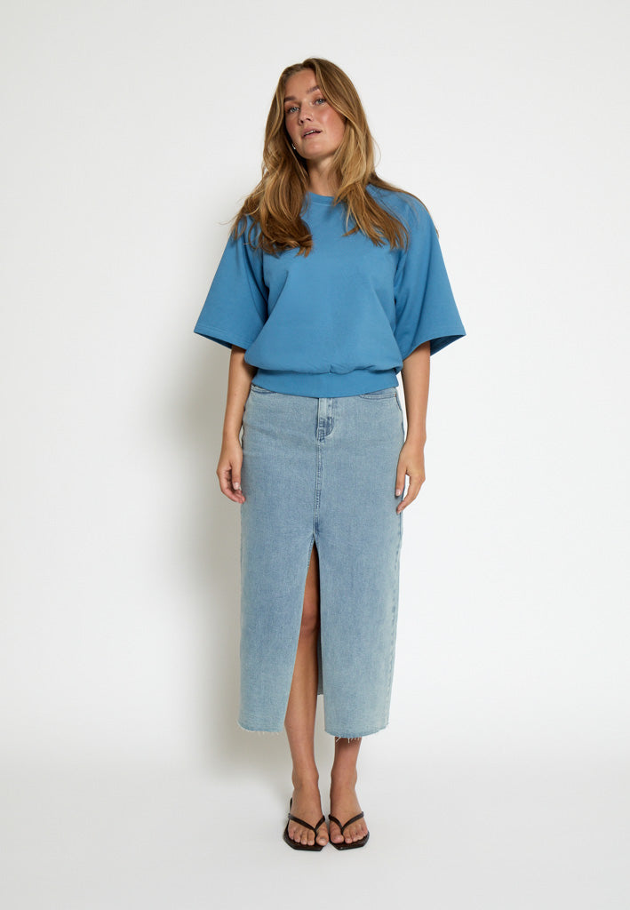 Minus MSPilara GOTS Sweat Sweatshirt 1988 Parisian Blue