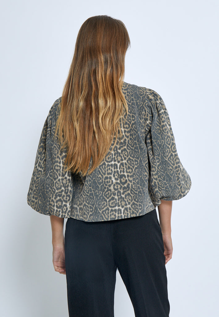 Minus MSRana Short Jacket Jacket 9011P Brown Leo Print