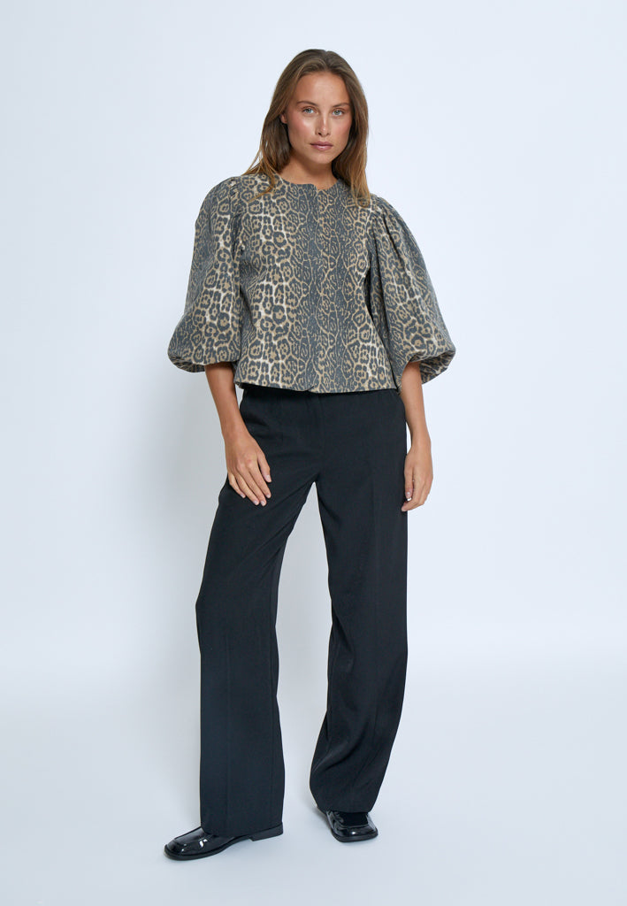 Minus MSRana Short Jacket Jacket 9011P Brown Leo Print