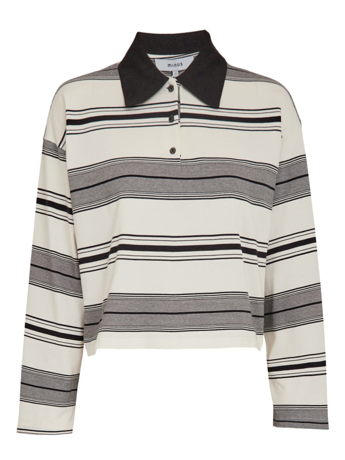 Minus MSRania Long Sleeve T-Shirt T-Shirt 100S Black Striped